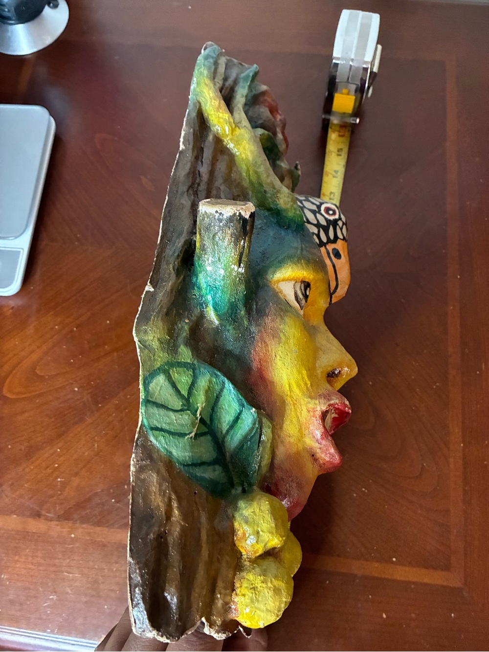 Unique Papier-mâché  Mask (Attic Find - Unknown Origin) - Picture 6 of 7